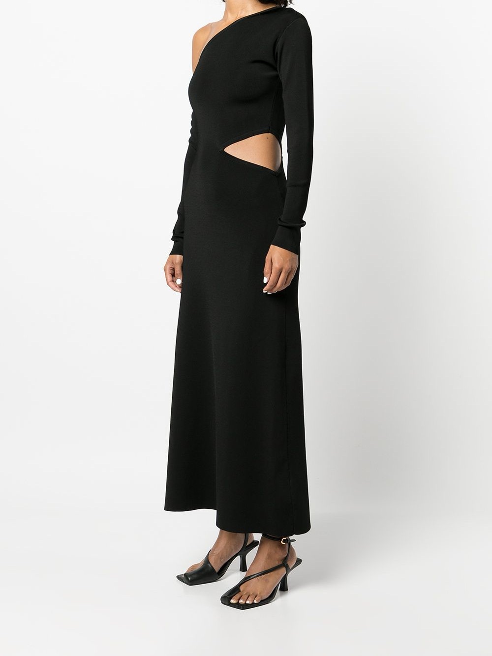 Cult Gaia Zora Asymmetrical Midi Dress in Black - Picture 4 of 9